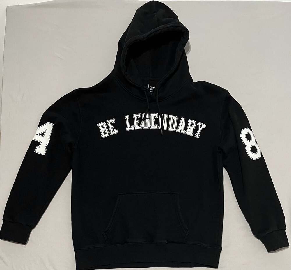 Bigger Than Basketball Be Legendary Hoodie Size S Black 8/24